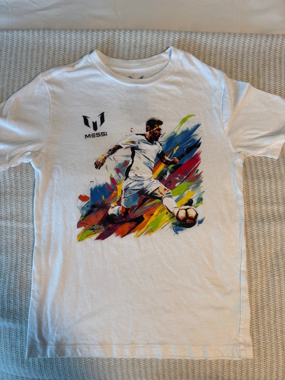Messi Kids White Short-Sleeve Soccer Graphic Tee